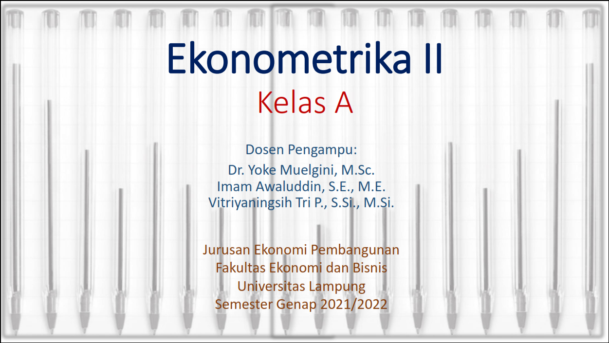 S1 EP Ekonometrika II Genap 2021-2022 Kelas A