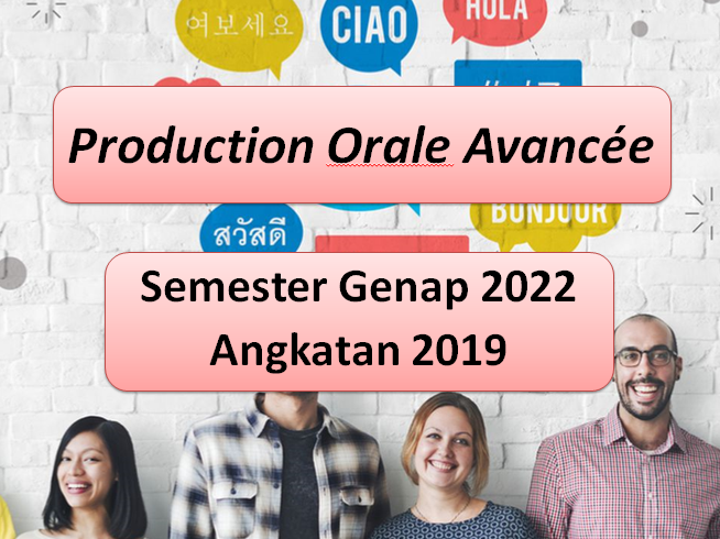 Production Orale Avancée Genap 2022