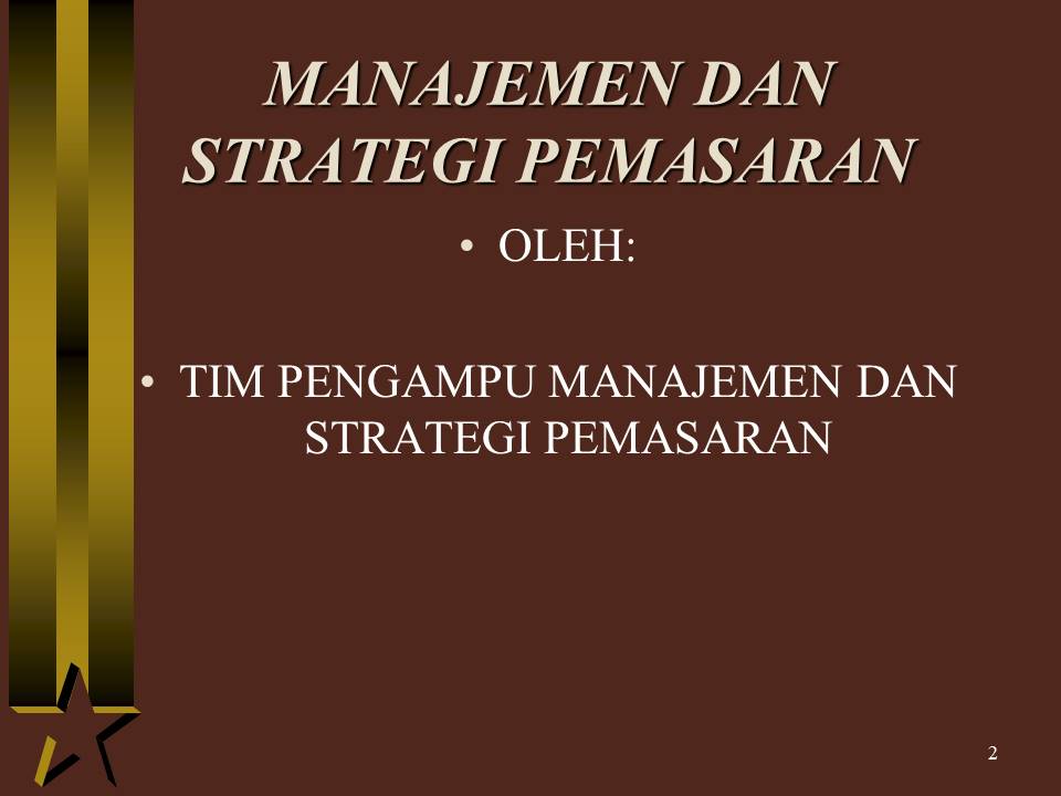 MAGISTER AGRIBISNIS-MANAJEMEN DAN STRATEGI PEMASARAN